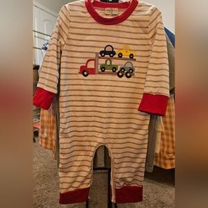 Striped Bodysuit with Car Design
